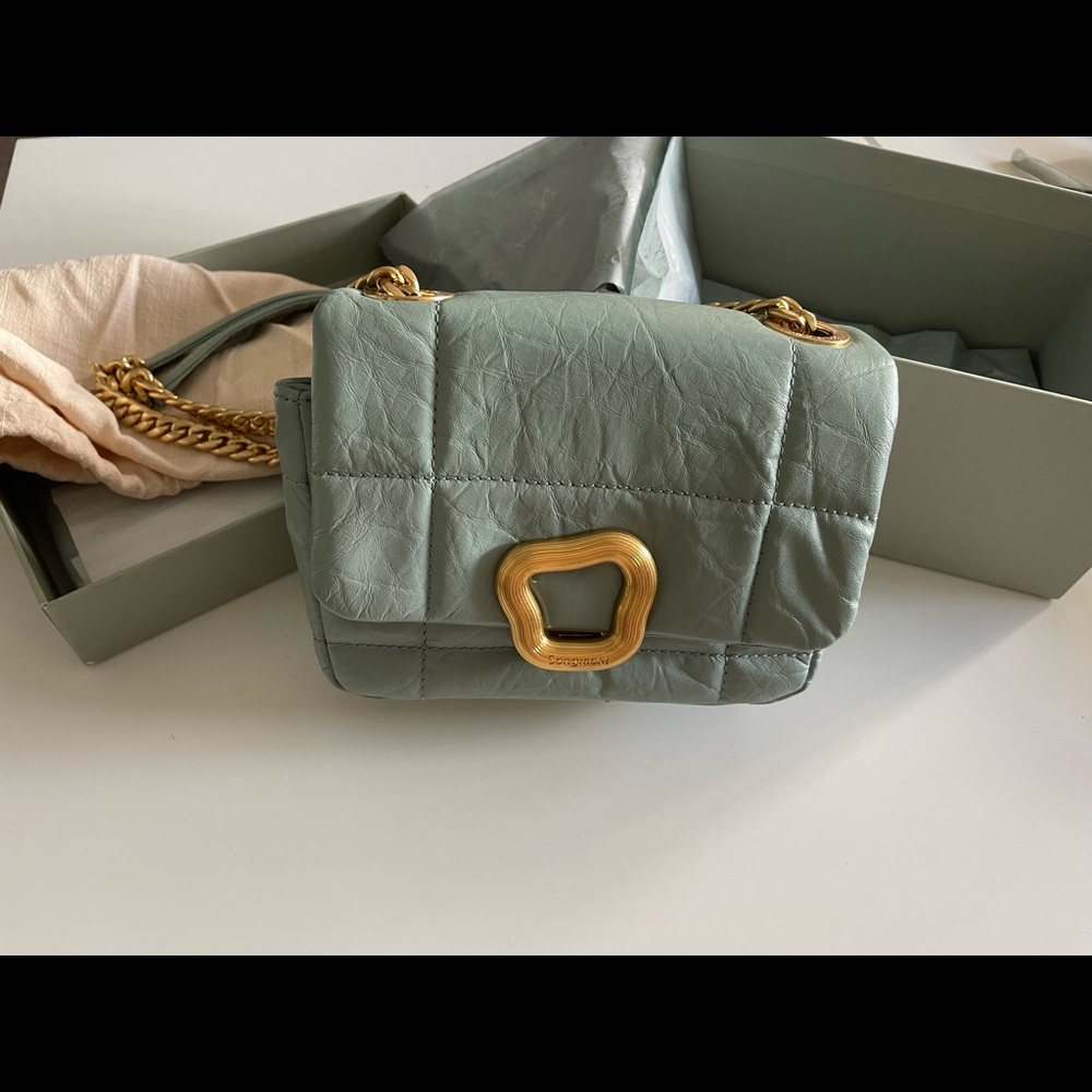 Songmont Mini Wonton Chocolate crossbody bag (placid blue)